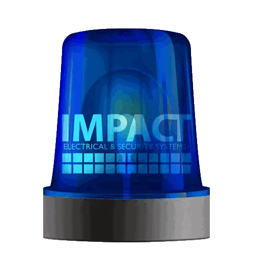 Blue Impact Electrical & Security Emergency Light Sticker