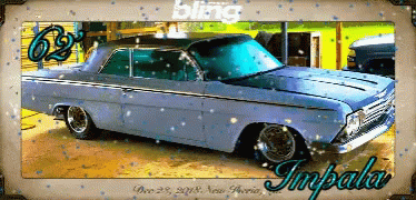 Blue Impala With Words Bling GIF
