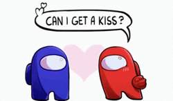 Blue Imposter Slaying Red Among Us GIF