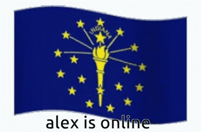 Blue Indiana Flag With Yellow Stars Alex Is Online GIF