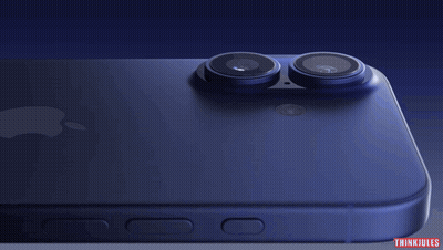 Blue IPhone With Thinkjules At Bottom GIF