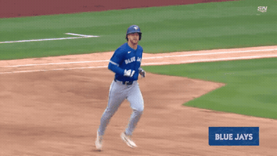 Blue Jays Baseball Player Running GIF