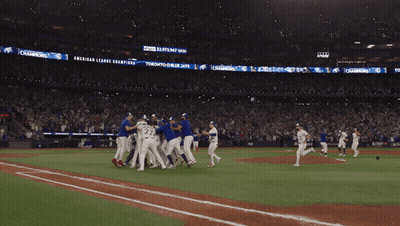 Blue Jays Celebrating AL Championship GIF