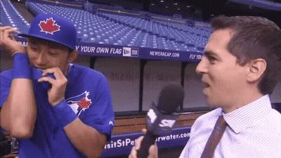Blue Jays Player Being Interviewed GIF