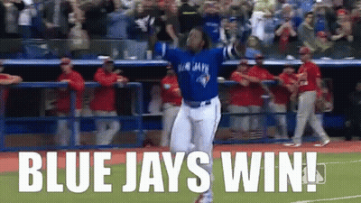 Blue Jays Player Celebrating With Arms Up GIF