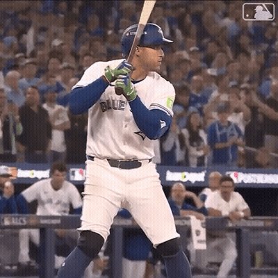 Blue Jays Player Ready To Swing Bat GIF