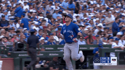 Blue Jays Player Running On Field GIF