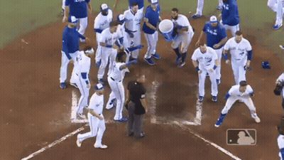 Blue Jays Players Celebrating On Field GIF