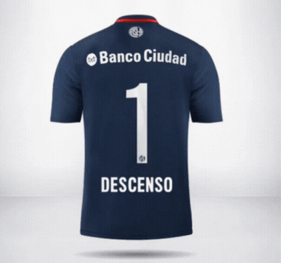 Blue Jersey Number 1 Descenso GIF