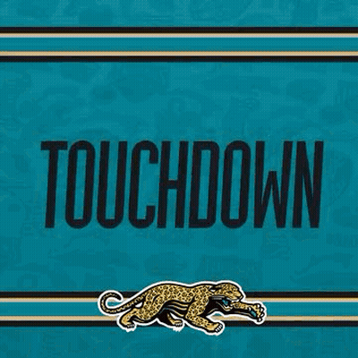 Blue Jersey With Touchdown And Leopard GIF