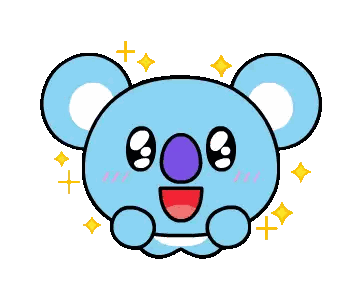 Blue Koala With Purple Nose Sticker