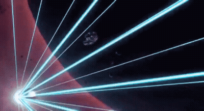 Blue Laser Beams Coming Out Of Hole In Ground GIF