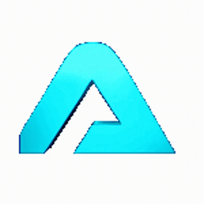 Blue Letter A With Triangle GIF
