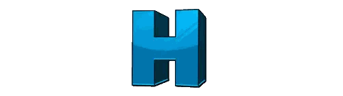 Blue Letter H Sticker