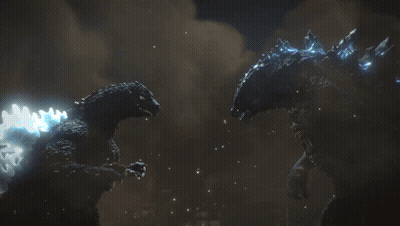 Blue Light Coming From Monster Mouth GIF