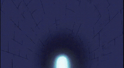 Blue Light Coming Out Of Tunnel GIF