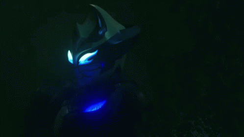 Blue Light Shining On Robot Face GIF