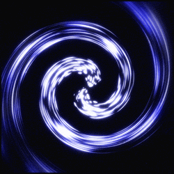 Blue Light Spiral Illusion  GIF
