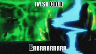 Blue Lightning Bolt Saying Im So Cold GIF