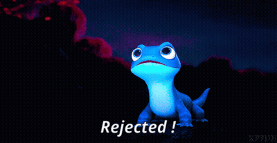 Blue Lizard Rejected GIF