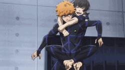 Blue Lock Bachira And Kunigami Playing GIF