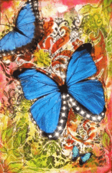 Blue Magical Butterflies GIF