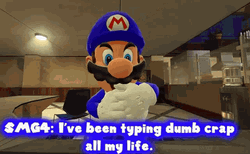 Blue Mario Typing