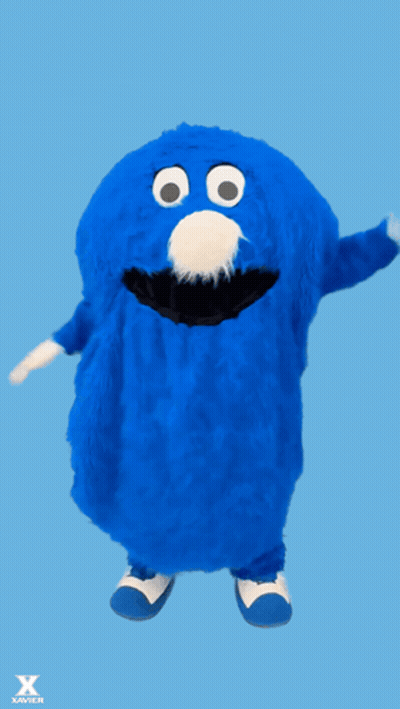 Blue Mascot Says We're So Back GIF