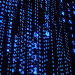 Blue Matrix Digital Security GIF