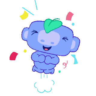 Blue Monkey With Green Hat Sticker