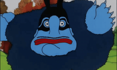 Blue Monster Cartoon Drawing GIF