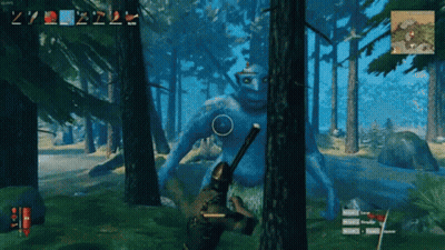 Blue Monster In Woods Video Game GIF