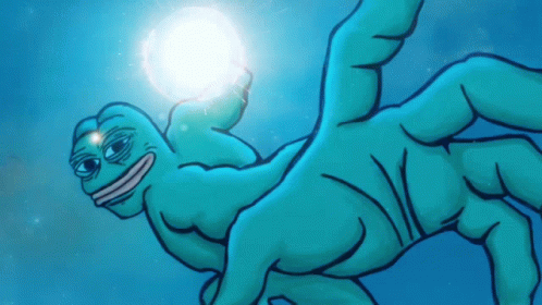 Blue Monster Swimming In Water GIF