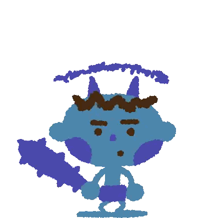 Blue Monster With Horns Saying You Got This Sticker