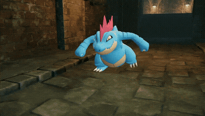 Blue Monster With Red Crown GIF