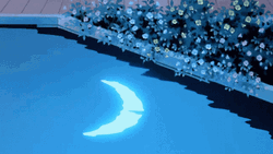 Blue Moon Anime Reflection GIF