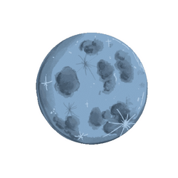 Blue Moon Drawing Glowing GIF