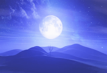 Blue Moon Mountain Ranges GIF