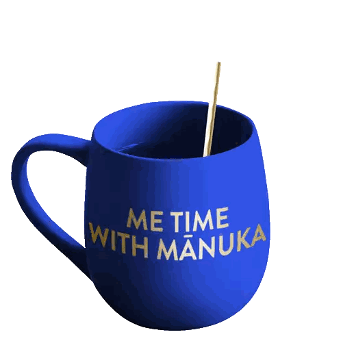 Blue Mug Saying Me Time Sticker