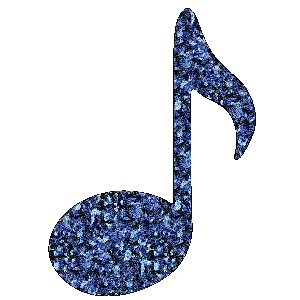 Blue Music Note Sticker
