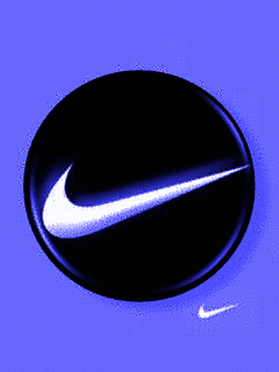 Blue Nike Logo With White Swoosh GIF