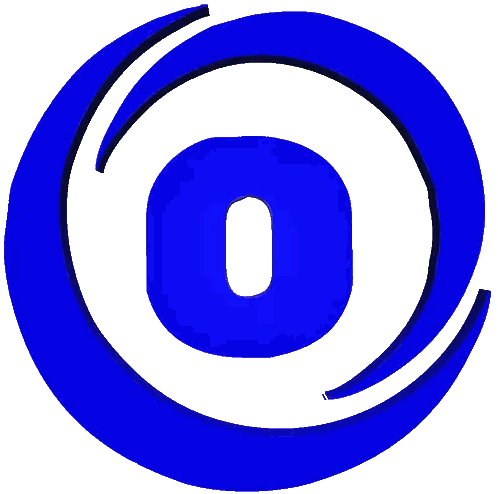 Blue O Inside Blue Circle Sticker