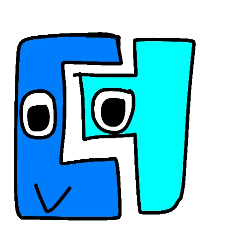 Blue Object With Check Mark Face Sticker