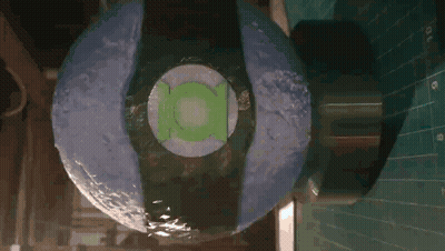 Blue Object With Circle On Cutting Board GIF