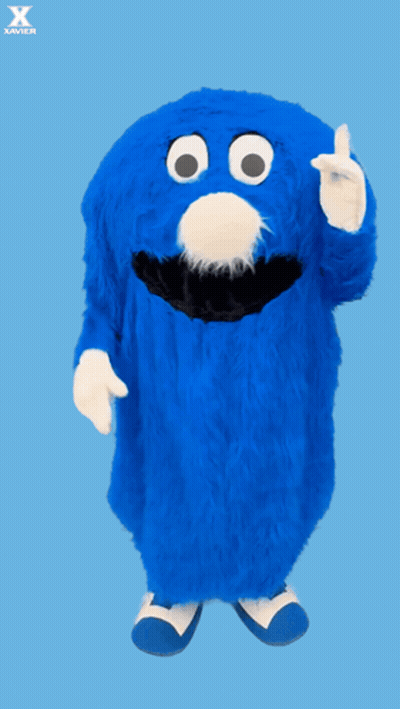 Blue Okey Dokey Mascot Thumbs Up GIF