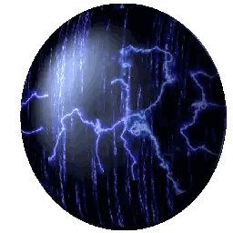 Blue Oval With Lightning Bolts Sticker