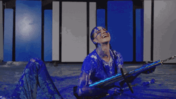 Blue Paint Messi Funny GIF