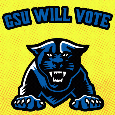 Blue Panther Saying CSU Will Vote GIF
