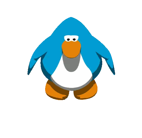 Blue Penguin Dancing Sticker