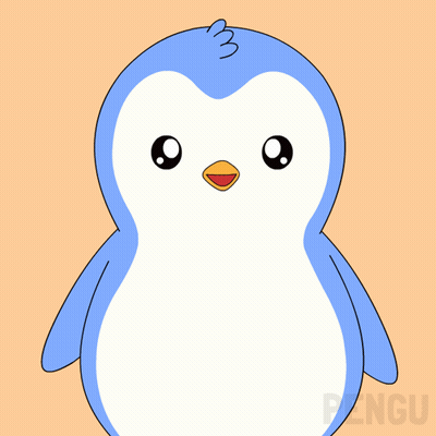 Blue Penguin With Eyes Closed Saying Thank You GIF